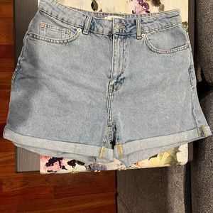 Mango Mom Jean Shorts Size 6 38